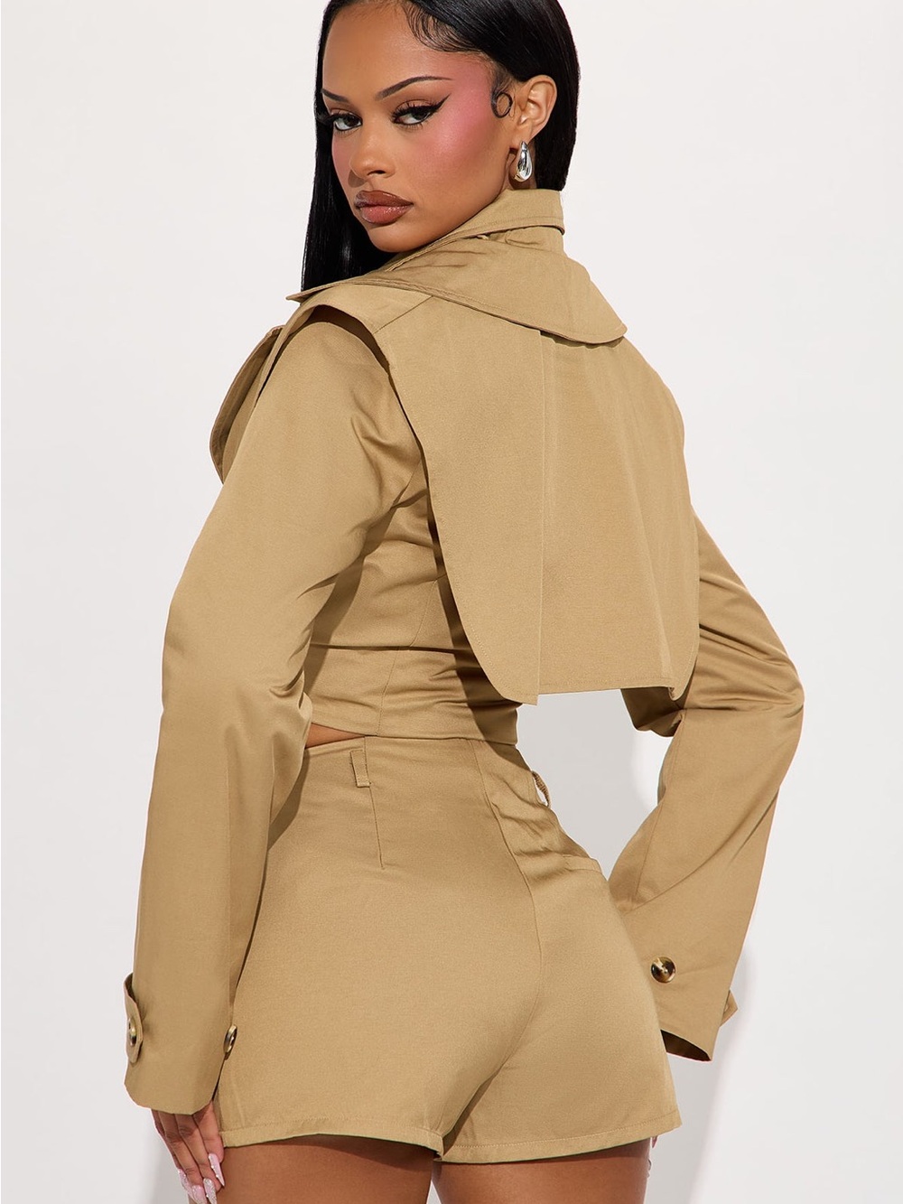 Cropped Tan Utility Two Piece Set - Fashion Nova - Picture 2 of 8